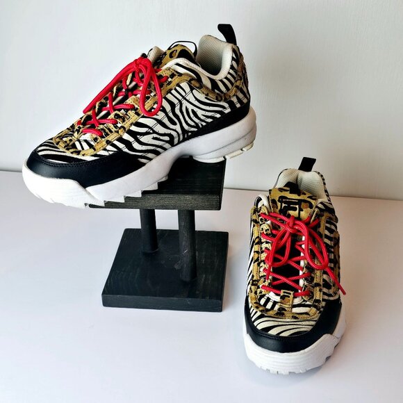 Fila Shoes - FILA Disruptor 2 Multi Animal Print Platform Style Sneaker, Size 8.5